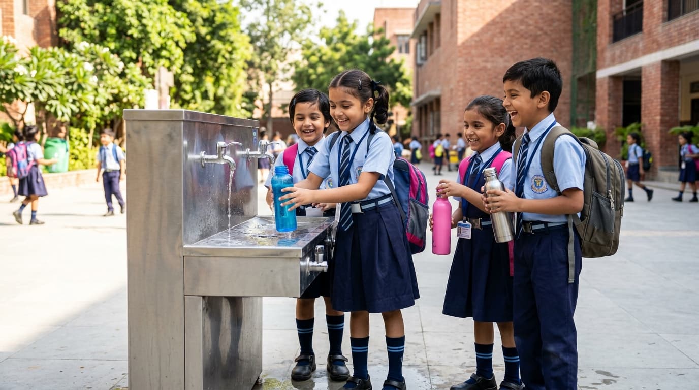 Sensiblue installed at a school in Ahmedabad